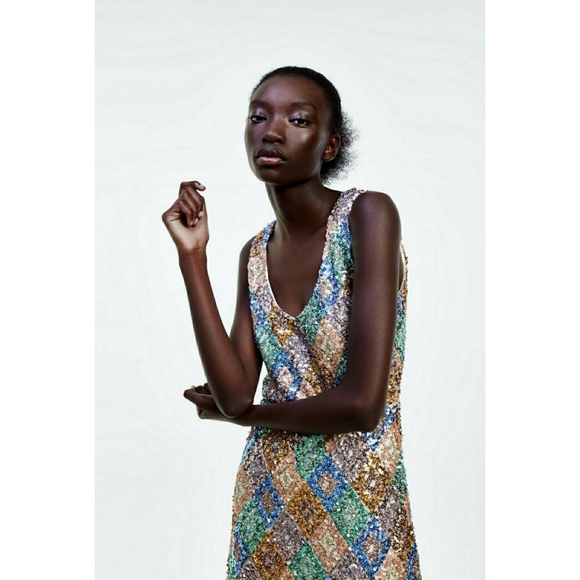 ZARA| LIMITED EDITION SEQUIN DRESS - Picture 6 of 17